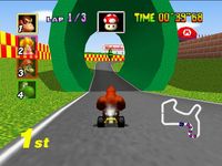 une photo d'Ã©cran de Mario Kart 64 sur Nintendo 64